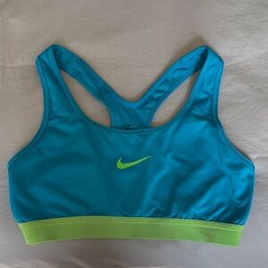 Nike Blue and Green Racerback Sports Bra